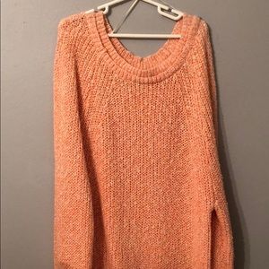 free people orange sweater